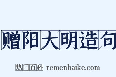 赠阳大明造句是什么意思的图片